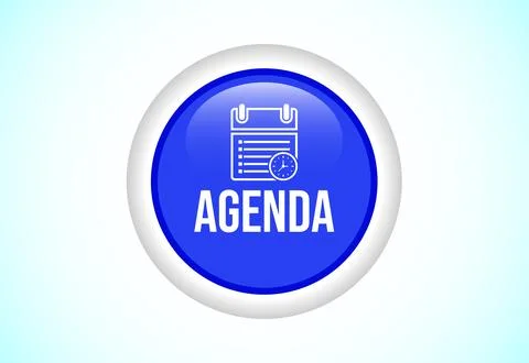 Agenda button design illustration. Suitable for mobile app, and website UI .. Stock Illustration
