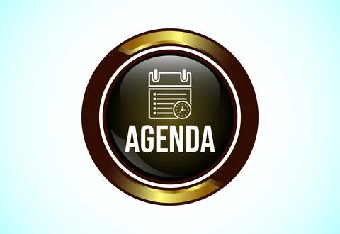 Agenda button design illustration. Suitable for mobile app, and website UI .. Stock Illustration
