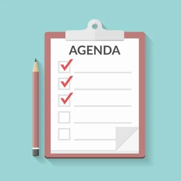 Agenda on Clipboard Illustrazione stock