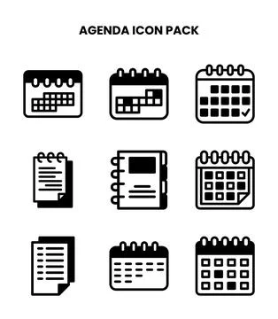Agenda DuoTone Bundle Icons Pack Ilustración de archivo