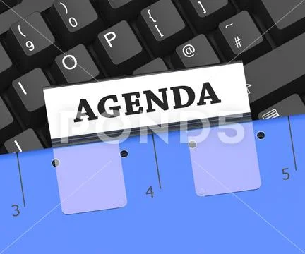 Agenda File Shows Office Schedule 3d Rendering Stock Photos