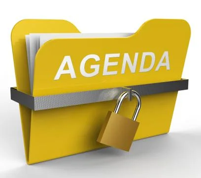 Agenda Folder Representing Binder Schedule 3d Rendering Ilustración de archivo