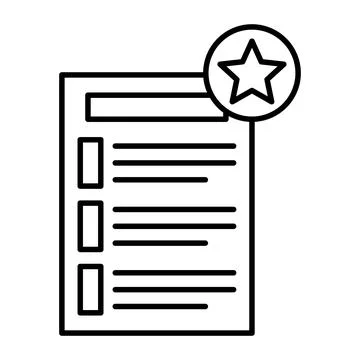 Agenda Line Icon Stock Illustration