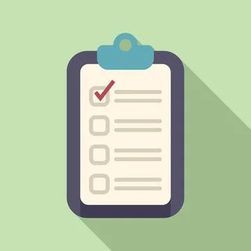 Agenda task schedule icon flat vector. Event time Stock Illustration