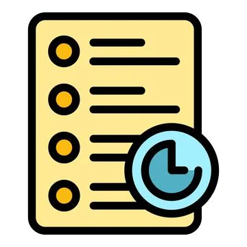 Agenda task schedule icon vector flat Illustrazione stock