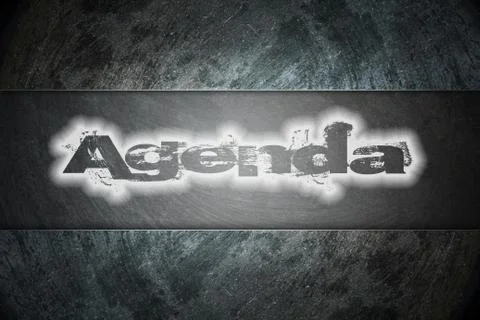 Agenda text on background Stock Illustration
