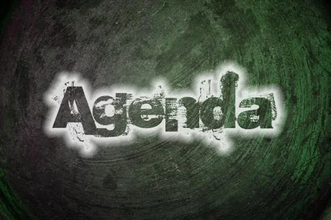 Agenda text on background Stock Illustration