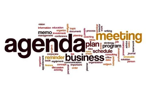 Agenda word cloud Stock Illustration