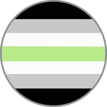 Agender Lgbt Pride Flag Round Icon Stock-Illustration