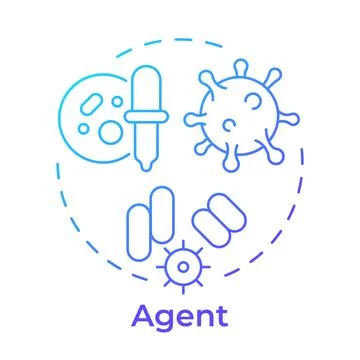 Agent blue gradient concept icon Stock Illustration