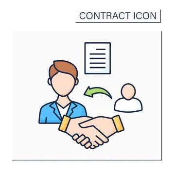Agent color icon Stock Illustration