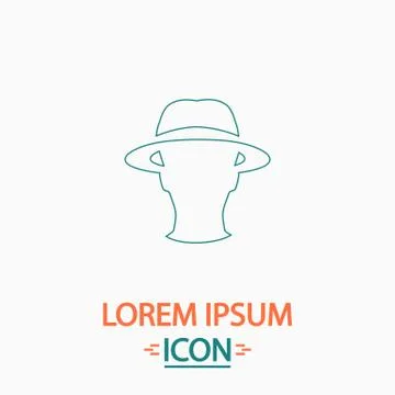 Agent computer symbol Stock Illustration