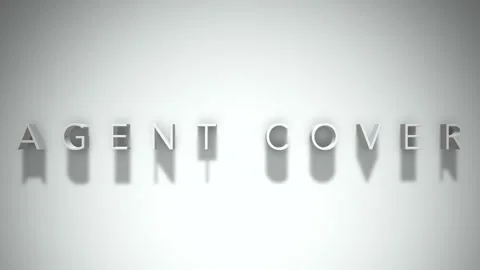 Agent cover 3D title animation with shadows on a white background Stock Footage 297095642