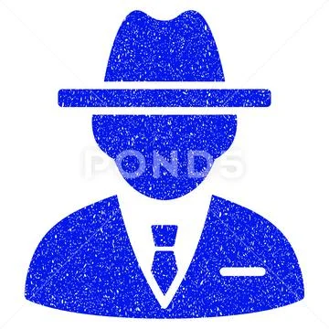 Agent Grunge Icon Stock Illustration