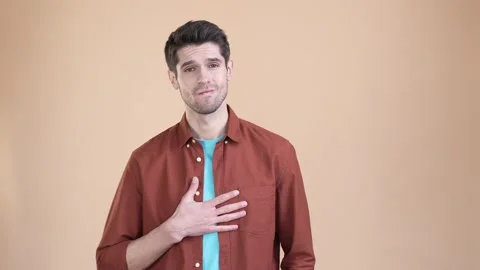 Agent guy ready start-up decision cross arms isolated pastel color background Stock Footage 169938282