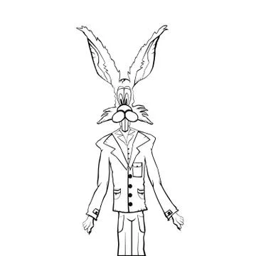 Agent Hare Stock Illustration