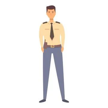 Agent icon cartoon vector. Security guard Stock Illustration