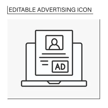Agent line icon Stock Illustration