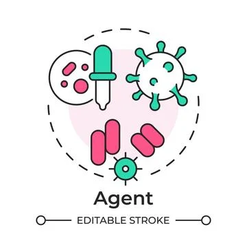 Agent multi color concept icon Illustrazione stock
