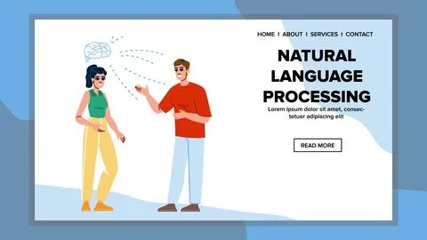Agent natural language processing vector Stock Illustration