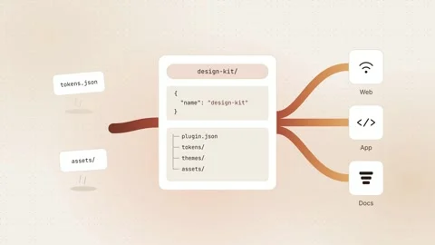 Agent Plugins Design Kit Visualization Seamless Loop Animation Code Structure Stock Footage 341912174