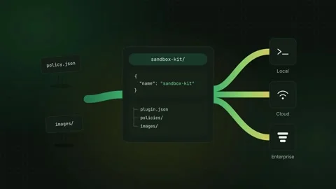 Agent Plugins Sandbox Kit Visualization Code Structure Animation Seamless Loop Stock Footage 341912227