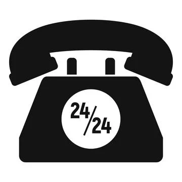 Agent service support icon, simple style Illustrazione stock