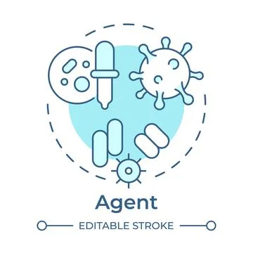 Agent soft blue concept icon Illustrazione stock