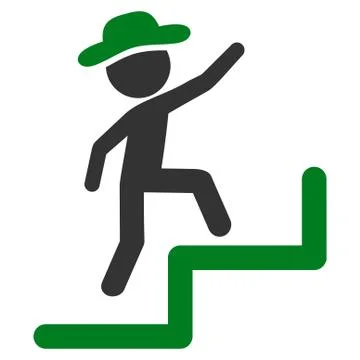 Agent Steps Upstairs Icon Illustrazione stock