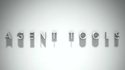 Agent tools 3D title animation with shadows on a white background Stock-Footage 297095980