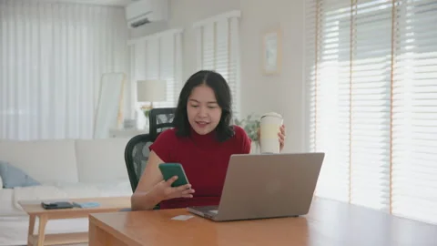 Agentic AI future of payment fintech concept easy smart life for Gen z user Vídeo Stock 333026242