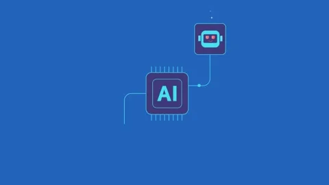 Agentic AI office workflow management, task executing with AI chip. Stock Footage 334772829