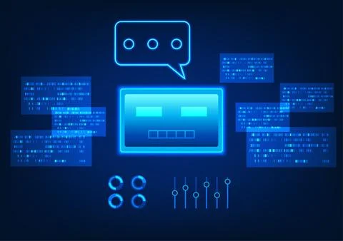 Agentic AI surrounded by program code represents an intelligent artificial .. Illustration