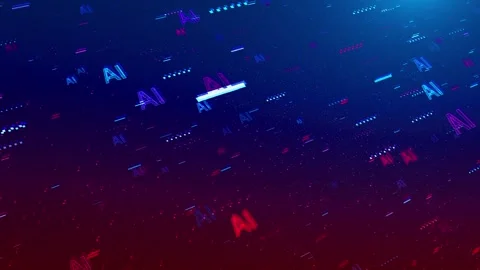 Agentic AI Technology With Futuristic Neon Data Elements Video stock 341359443