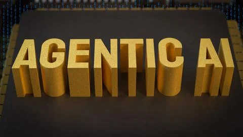 The Agentic ai for technology or it concept 3d Rendering. Stockillustratie