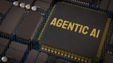 The Agentic ai for technology or it concept 3d Rendering. 스톡 일러스트