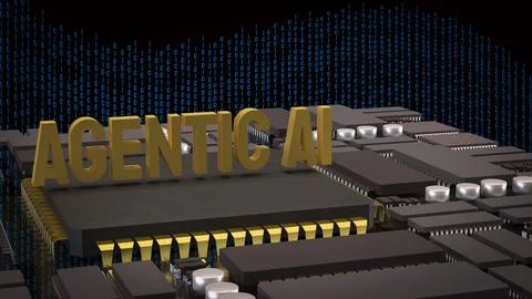 The Agentic ai for technology or it concept 3d Rendering. イラスト素材