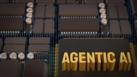 The Agentic ai for technology or it concept 3d Rendering. イラスト素材