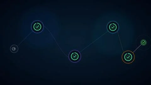 Agentic AI Workflow with Autonomous Connected Agents Illustrazione stock