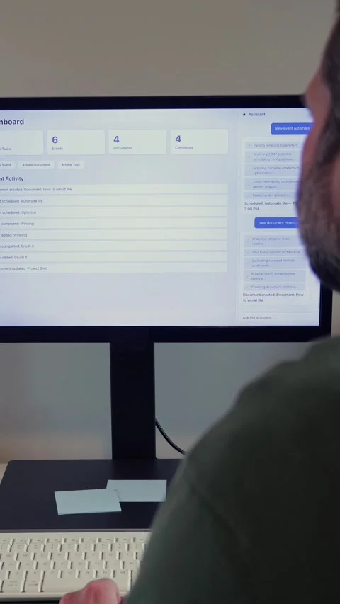 Agentic AI Workflow Helps Optimize Productivity Stock Footage 332683621