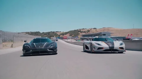 Agera Track Straight Away Stock Footage 237118030