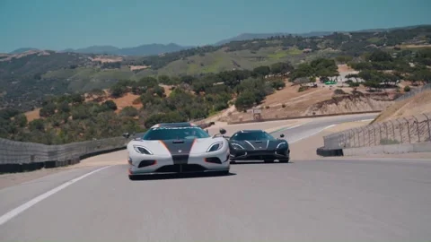 Ageras Driving on the track together Stock Footage 237118033