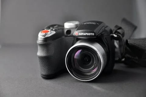 AGFAPHOTO digital camera on neutral background Foto stock