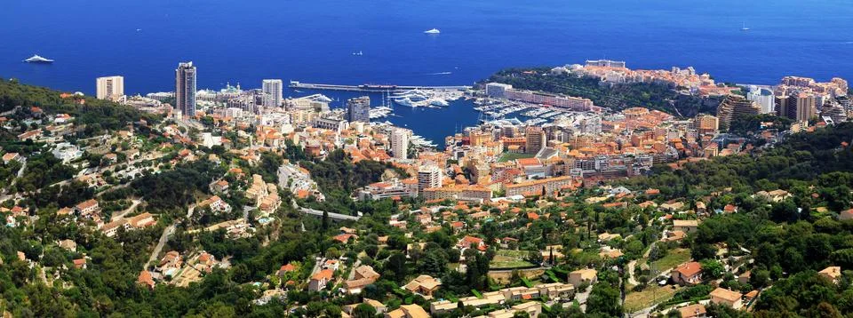The agglomeration of Monaco, Monte Carlo. Stock Photos