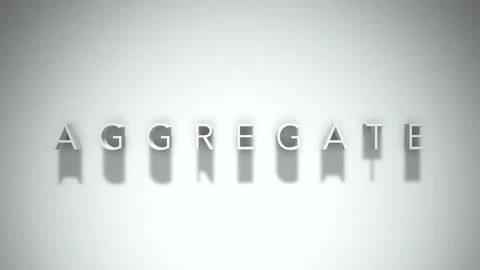 Aggregate 3D title animation with shadows on a white background Stock Footage 297671364