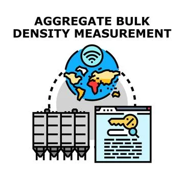 Aggregate bulk density measurement concept vector illustration Stock Illustration