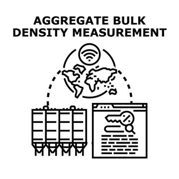 Aggregate bulk density measurement concept vector illustration Stock Illustration