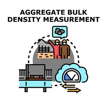 Aggregate bulk density measurement concept vector illustration Stock Illustration