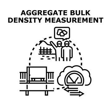 Aggregate bulk density measurement concept vector illustration Stock Illustration
