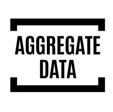 Aggregate data black stamp Stock Illustration